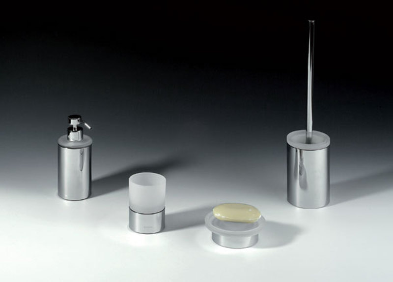 Doplněk JUSTY 2 dávkovač na postavení, sklo/nerez