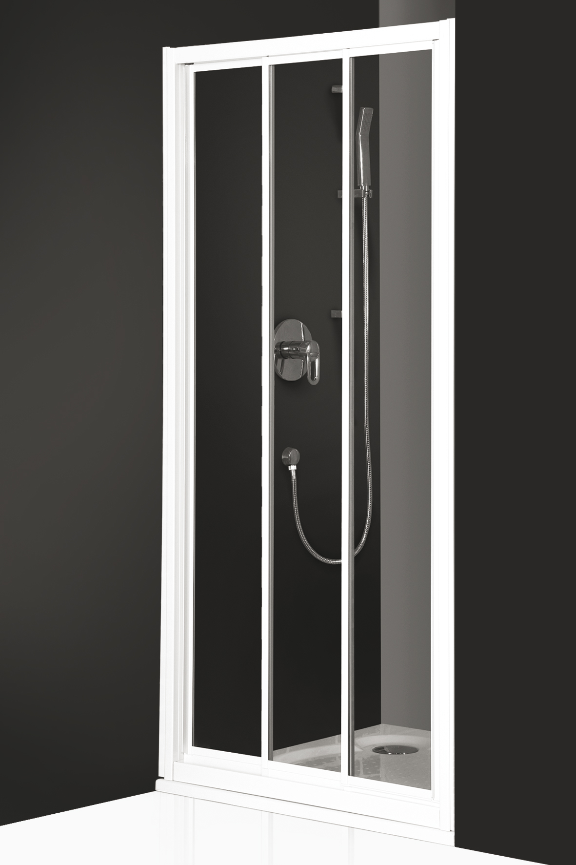 PD 3N/800 sprchové dveře posuvné bílá/čiré