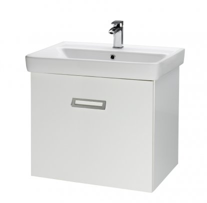 Q MONO 800 skříňka s umyvadlem Bílá - kulaté hrany