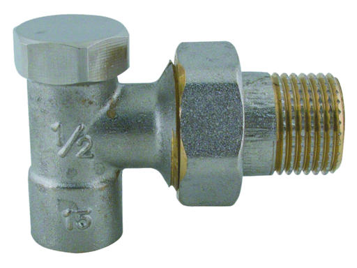 Šroubení uzavíratelné rohové 1/2" x 15