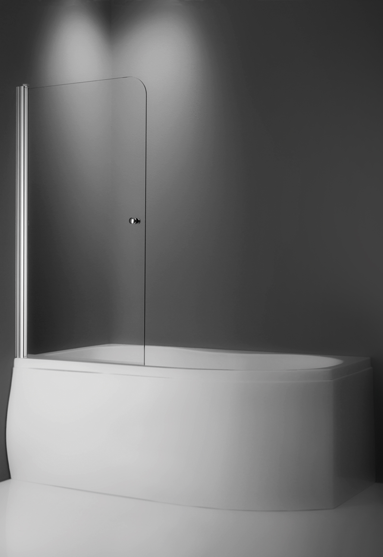 TV1/700  vanová zástěna elox/čiré