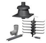 VIESSMANN odkouření NEW základní sada šachty 80mm(pat.koleno,komínek,distan.)